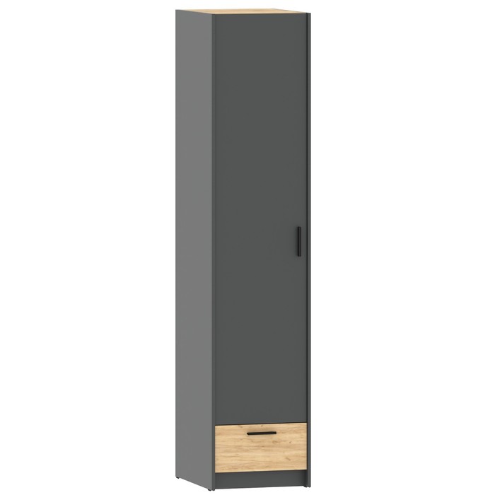 Шкаф – пенал «Оттавия 011.20», 482×590×2204 мм, цвет антрацит/дуб крафт золотой - Фото 1