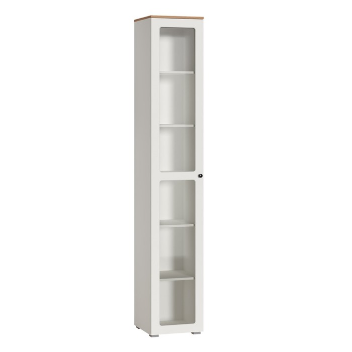 Пенал – витрина «Остин 16.394.03», 400×418×2298 мм, цвет белый шагрень/дуб золотой - Фото 1