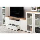 Тумба витрина Остин 16.394.01, 800х419х993, Белый шагрень/Дуб золотой - Фото 3