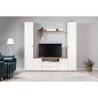 Шкаф - пенал «Остин 13.227», с полками, 400×418×2298 мм, цвет белый шагрень/дуб золотой - Фото 3