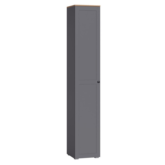 Шкаф – пенал «Остин 13.227», с полками, 400×418×2298 мм, цвет серый графит/дуб золотой - Фото 1