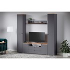 Шкаф – пенал «Остин 13.227», с полками, 400×418×2298 мм, цвет серый графит/дуб золотой - Фото 3