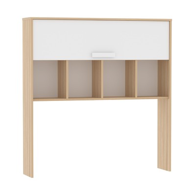 Надстройка для стола «Элиот 041.69», 1300×340×1400 мм, цвет белый фасад/баунти песочный