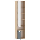 Шкаф - пенал «Элиот 041.72», 484×400×2202 мм, цвет белый фасадный/маренго/баунти песочный - Фото 2