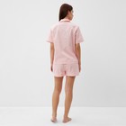 Пижама (рубашка, шорты) женская KAFTAN "Beautiful", р. 44-46, розовый - Фото 4