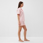Пижама (рубашка, шорты) женская KAFTAN "Beautiful", р. 52-54,розовый - Фото 3