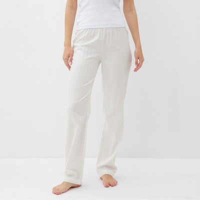 Брюки домашние женские KAFTAN Base, белые, размер 48-50