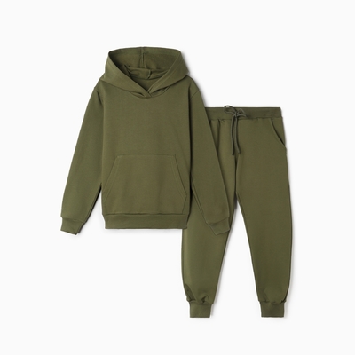 Комплект детский (толстовка, брюки) НАЧЁС, цвет хаки, рост 98 см
