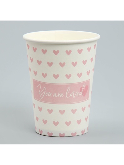 Стакан для цветов влагостойкий «Сердца», 400 мл