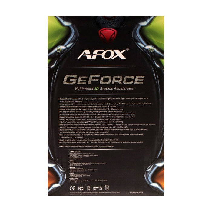 Видеокарта Afox GT740 LP Single Fan, 2Гб, 128bit, GDDR5, DVI, HDMI, VGA, HDCP - фото 51482976