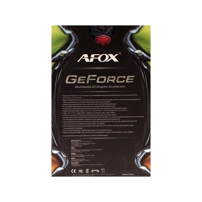 Видеокарта Afox GTX750, 4Гб, 128bit, GDDR5, DVI, HDMI, VGA, HDCP - фото 51482986