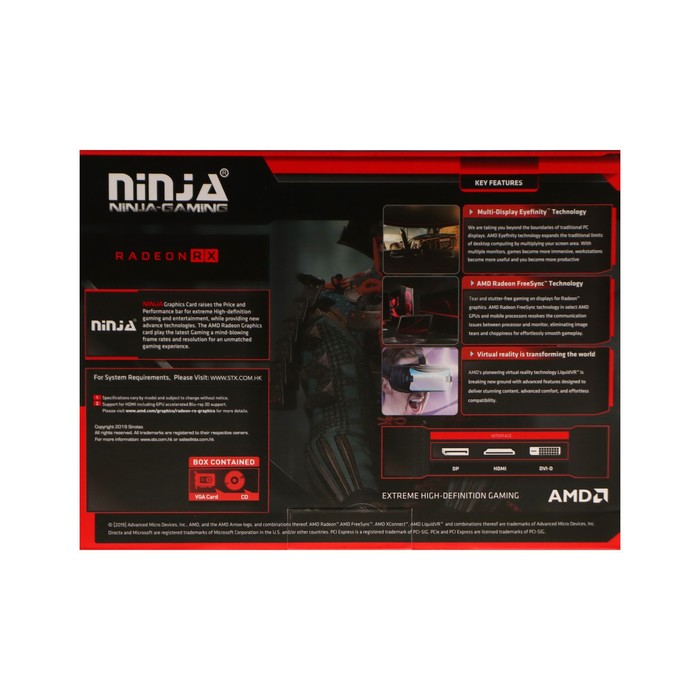 Видеокарта Ninja RX580, 8Гб, 256bit, GDDR5, HDMI, DP, HDCP - фото 51482990