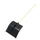 Лопата для уборки снега, пластиковый ковш 410×440 мм, оцинкованная планка, деревянный черенок, «Метель» - Фото 8