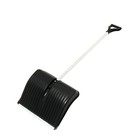 Лопата для уборки снега, пластиковый ковш 410×515 мм, оцинкованная планка, алюминиевый черенок, с ручкой - Фото 10