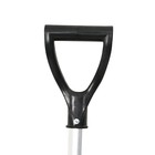 Лопата для уборки снега, пластиковый ковш 410×515 мм, оцинкованная планка, алюминиевый черенок, с ручкой - Фото 9