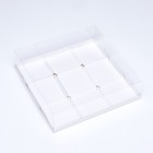 Коробка для муссовых пирожных 9 штук 30×30×8, Белый - Фото 2