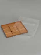 Коробка для муссовых пирожных 9 штук 30×30×8 см, крафт - Фото 3