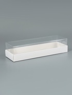 Коробка для муссовых пирожных 3 штуки, 26×8.5×6 Белый - Фото 2