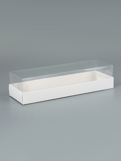 Коробка для муссовых пирожных 3 штуки, 26×8.5×6 Белый