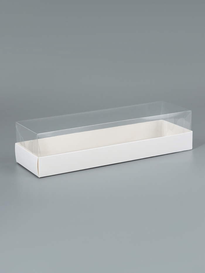 Коробка для муссовых пирожных 3 штуки, 26×8.5×6 Белый - Фото 1