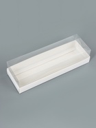 Коробка для муссовых пирожных 3 штуки, 26×8.5×6 Белый - Фото 1