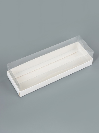 Коробка для муссовых пирожных 3 штуки, 26×8.5×6 Белый