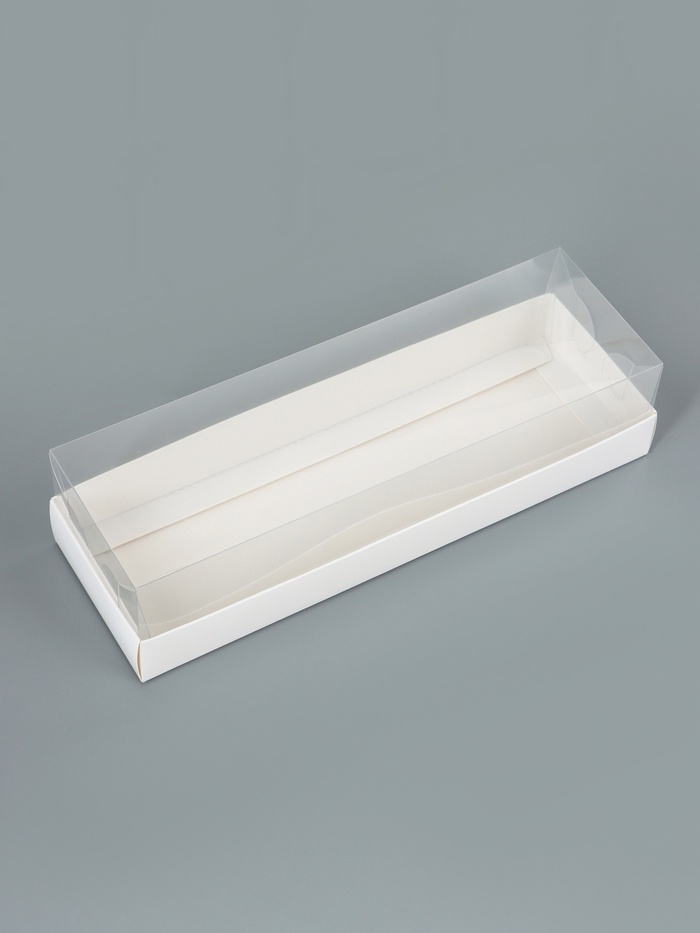 Коробка для муссовых пирожных 3 штуки, 26×8.5×6 Белый - Фото 1
