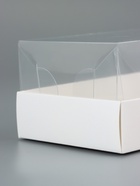 Коробка для муссовых пирожных 3 штуки, 26×8.5×6 Белый - Фото 4