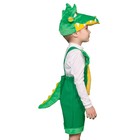 Костюм «Дракончик зелёный», плюш: шапочка, полукомбинезон, 3-6 лет, рост 92-122 см - Фото 2