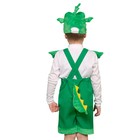 Костюм «Дракончик зелёный», плюш: шапочка, полукомбинезон, 3-6 лет, рост 92-122 см - фото 23168195