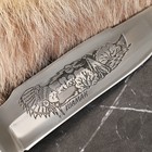 Нож кавказский "Шаман" сталь - 65Х13, гарда - мельхиор - Фото 3