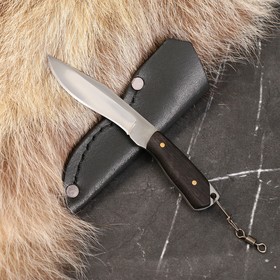 Нож кавказский "Хищник" сталь - 65Х13, рукоять - граб, 12см