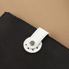 Застёжка пришивная для сумки, на кнопке, из натуральной кожи, 13,5 × 2,5 см, цвет белый/серебряный - фото 7852952