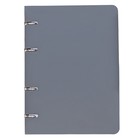 Тетрадь на кольцах Calligrata A5, 80 листов, в клетку, пластиковая обложка, блок офсет, серая - Фото 3