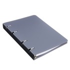 Тетрадь на кольцах Calligrata A5, 80 листов, в клетку, пластиковая обложка, блок офсет, серая - Фото 4