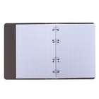 Тетрадь на кольцах Calligrata A5, 80 листов, в клетку, пластиковая обложка, блок офсет, серая - Фото 8