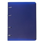 Тетрадь на кольцах Calligrata A5, 80 листов, в клетку, пластиковая обложка, блок офсет, синяя - Фото 3