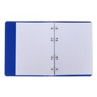 Тетрадь на кольцах Calligrata A5, 80 листов, в клетку, пластиковая обложка, блок офсет, синяя - Фото 6