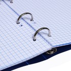 Тетрадь на кольцах Calligrata A5, 80 листов, в клетку, пластиковая обложка, блок офсет, синяя - Фото 7