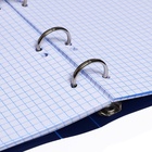 Тетрадь на кольцах Calligrata A5, 80 листов, в клетку, пластиковая обложка, блок офсет, синяя - Фото 9