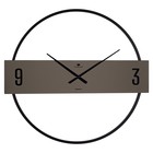 Часы настенные, интерьерные из металла "Отражение 1", d-50 см, бесшумные, горизонтальные - фото 21770