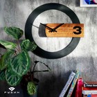 Часы настенные, интерьерные из металла "Тройка", d-50 см, бесшумные - фото 23683862