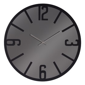 Часы настенные из металла "Классика", d-50 см, черные