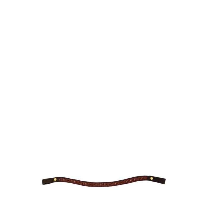 Налобник Волна, лента, кожа, 20 мм, 40 см, коричневый, КС108к - Фото 1