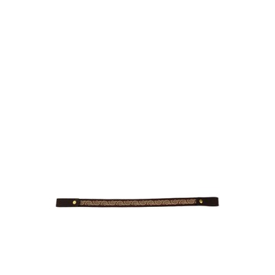 Налобник прямой, лента, кожа, 15 мм, 40 см, коричневый, КС117к