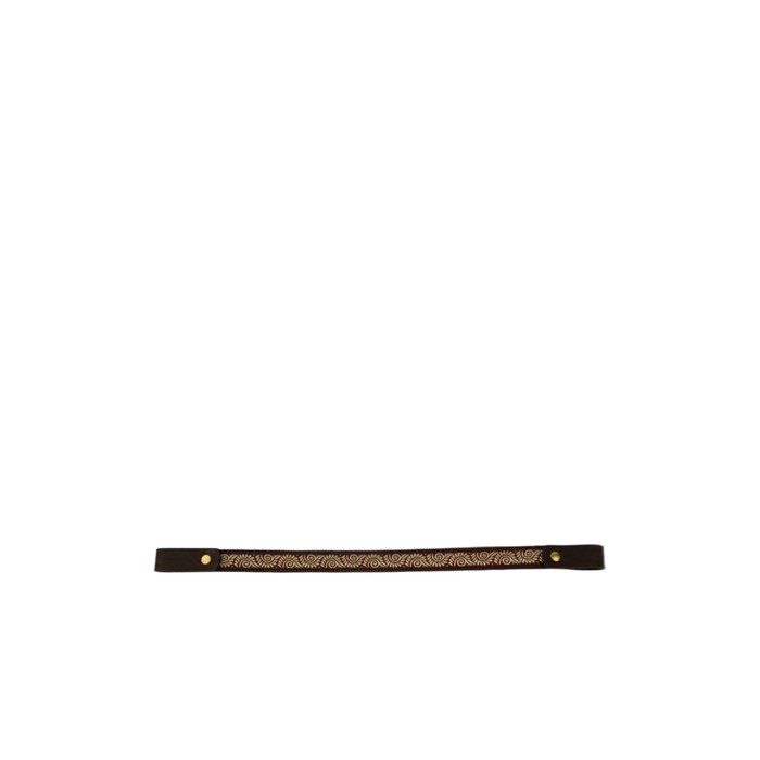 Налобник прямой, лента, кожа, 15 мм, 40 см, коричневый, КС117к - Фото 1