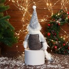 Игрушка мягкая «Снеговик в колпаке и шарфике» 15×39 см, бело-серый - Фото 2