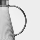 Набор питьевой из стекла, 7 предметов: кувшин 1650 мл, 6 стаканов 240 мл, цвет серый - Фото 6