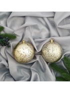 Ёлочные игрушки «Ретро», шары новогодние, d=10 см, набор 2 шт., золото - Фото 3