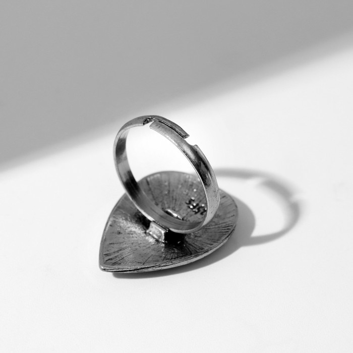 Кольцо "Этника" графский узор, цвет чернёное серебро, безразмерное